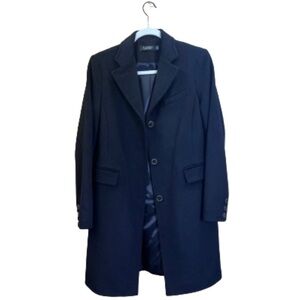 Lauren Ralph Lauren Pea Coat Size 6 Solid Monochrome Black